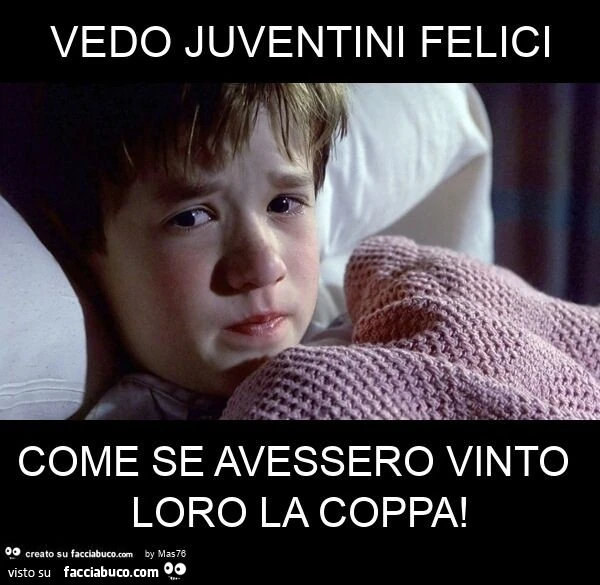 Vedo juventini felici come se avessero vinto loro la coppa