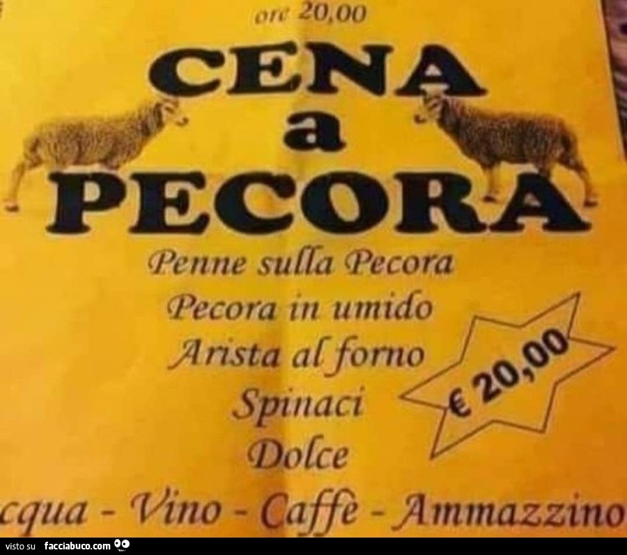 Cena a pecora