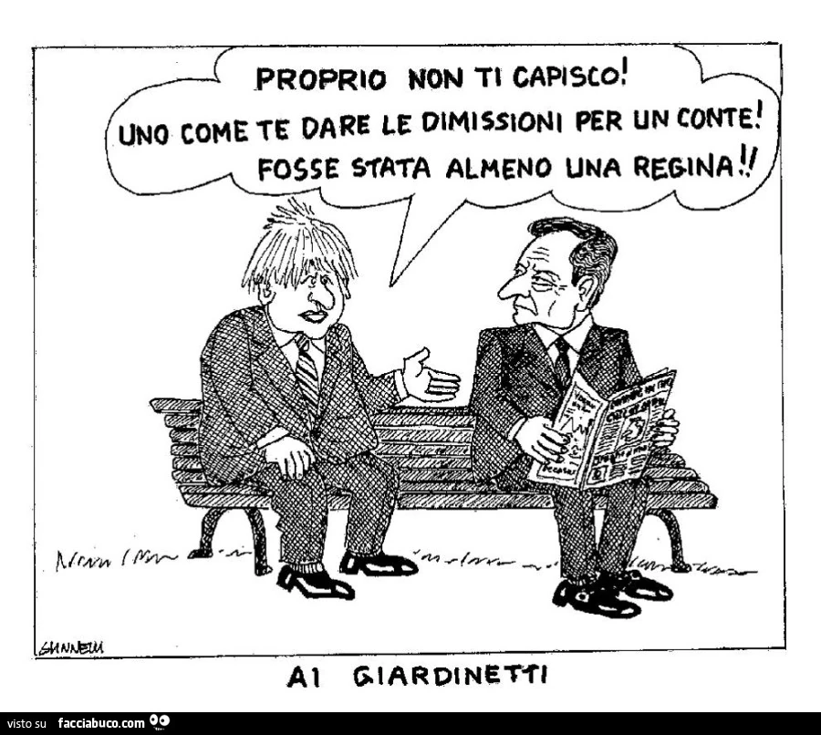 Proprio non ti capisco! Uno come te dare le dimissioni per un conte! Fosse stata almeno una regina