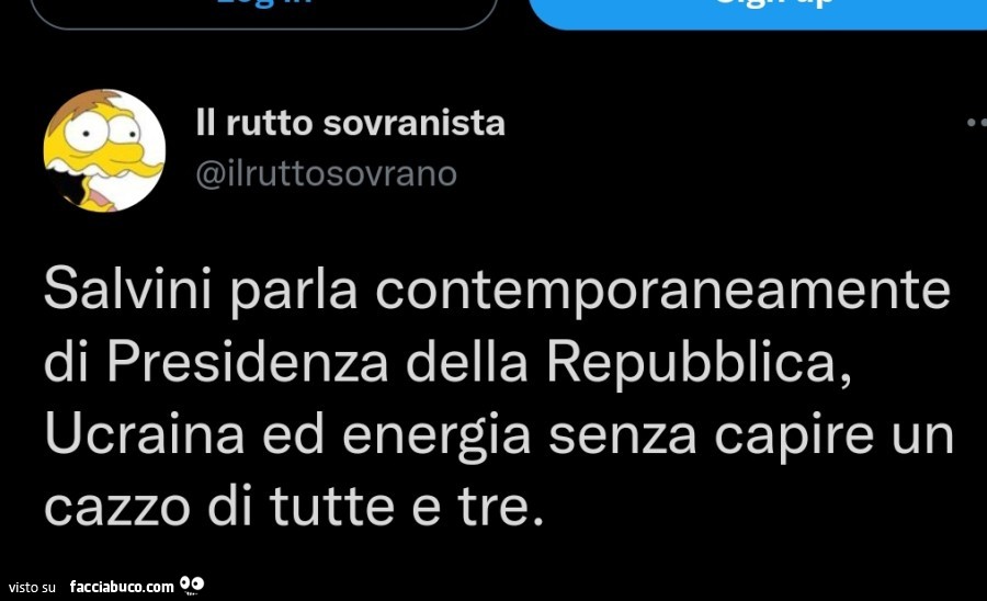 Salvini parla contemporaneamente di presidenza della repubblica, ucraina ed energia senza capire un cazzo di tutte e tre
