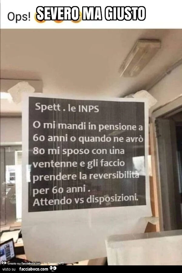 Severo ma giusto