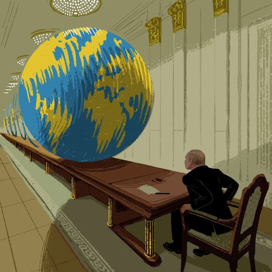 Putin at his table