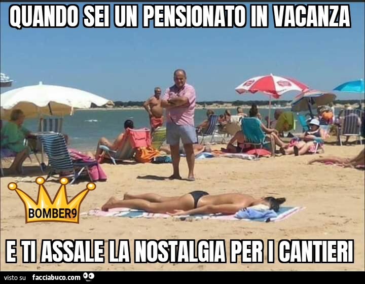 Quando sei un pensionato in vacanza e ti assale la nostalgia
