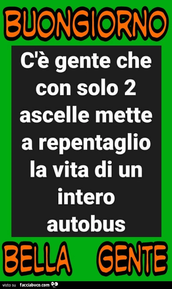 C'è gente che con solo 2 ascelle mette