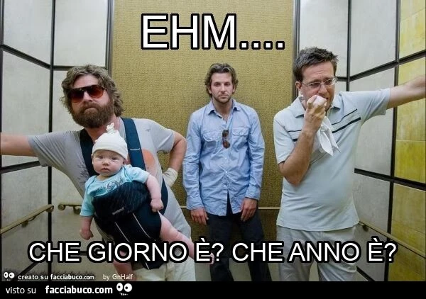 Ehm&hellip; che giorno è? che anno è?