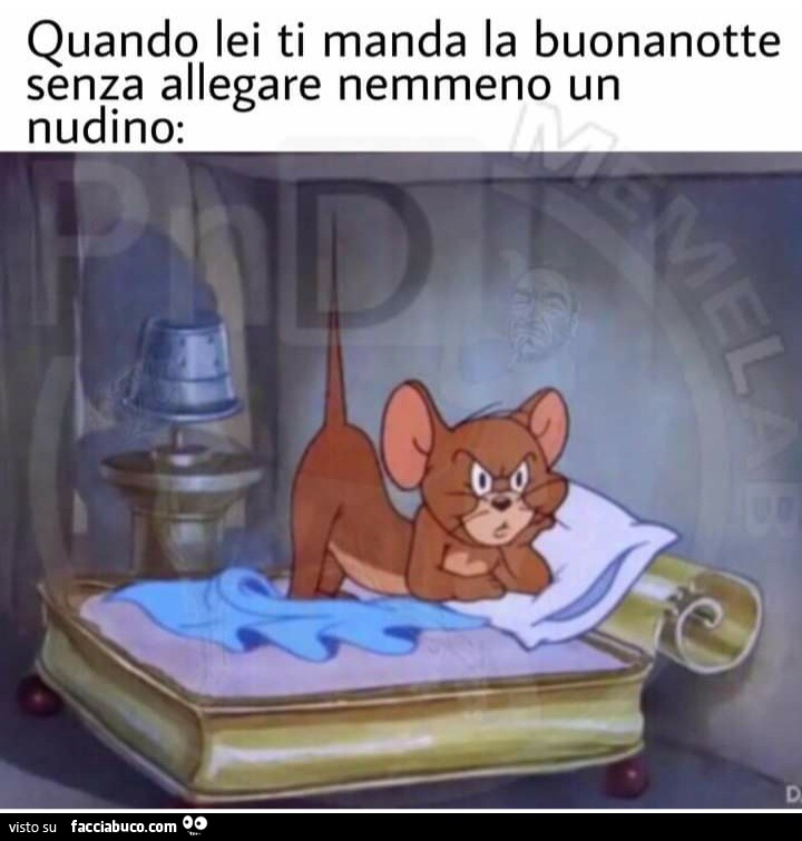 Quando lei ti manda la Buonanotte senza allegare nemmeno un nudino