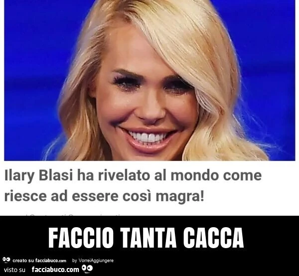 Faccio tanta cacca