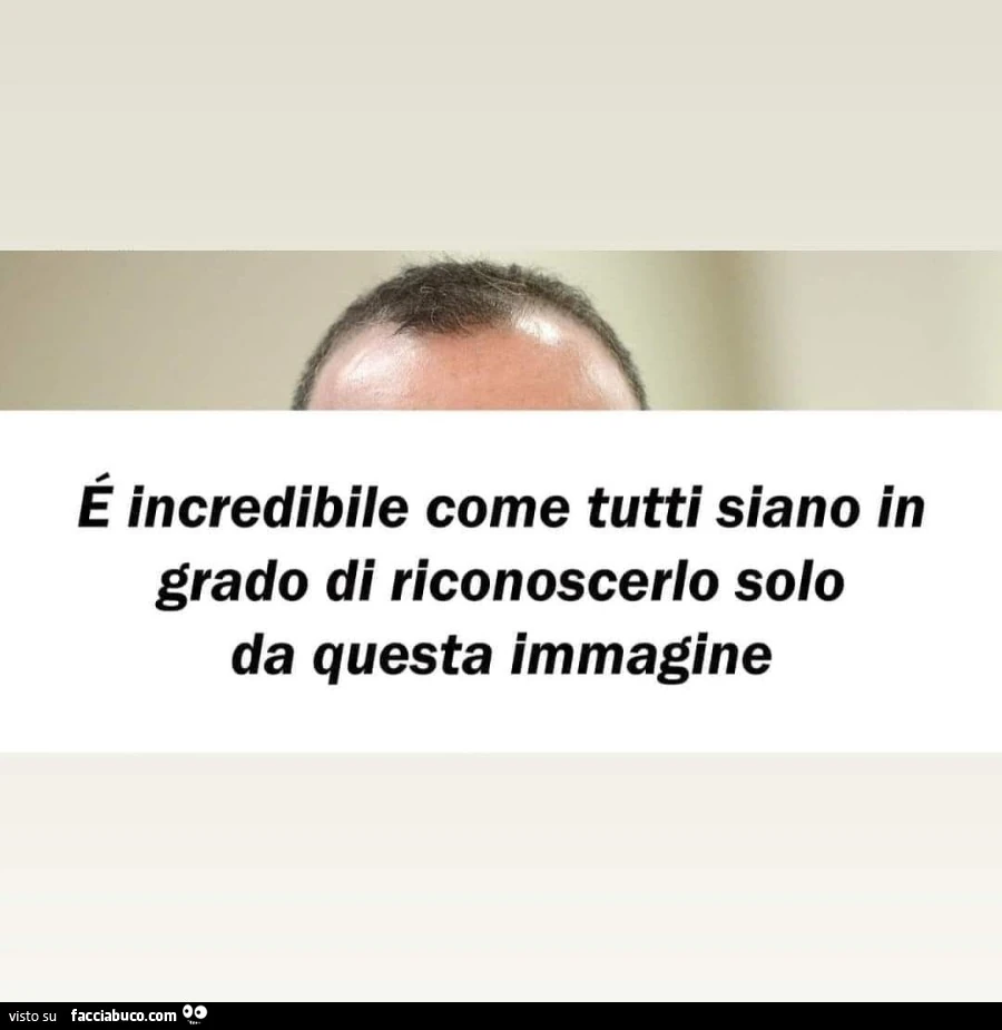 É incredibile come tutti siano in grado di riconoscerlo solo da questa immagine