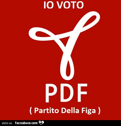 Io voto pdf partito della figa