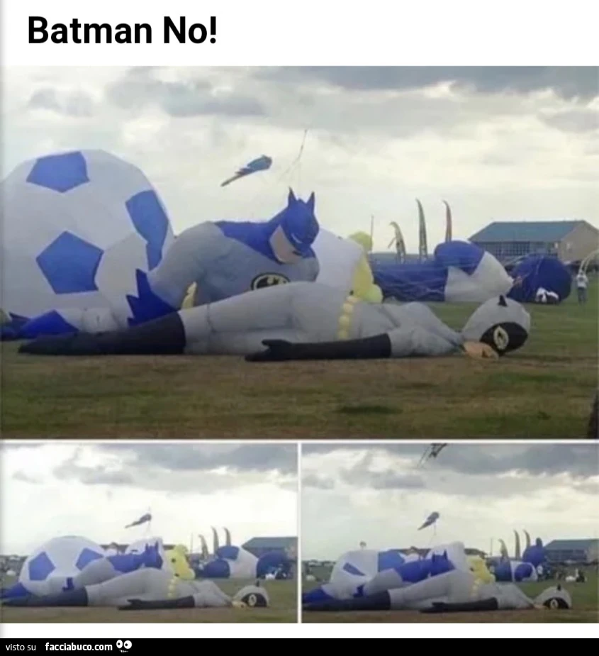 Gonfiabili a forma di Batman e Cat Woman