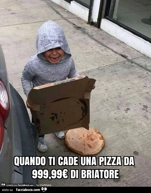 Quando ti cade una pizza da 999,99€ di briatore