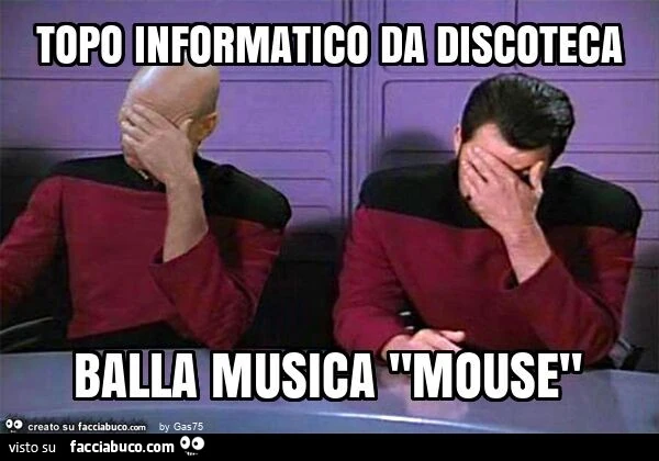 Topo informatico da discoteca balla musica "mouse"