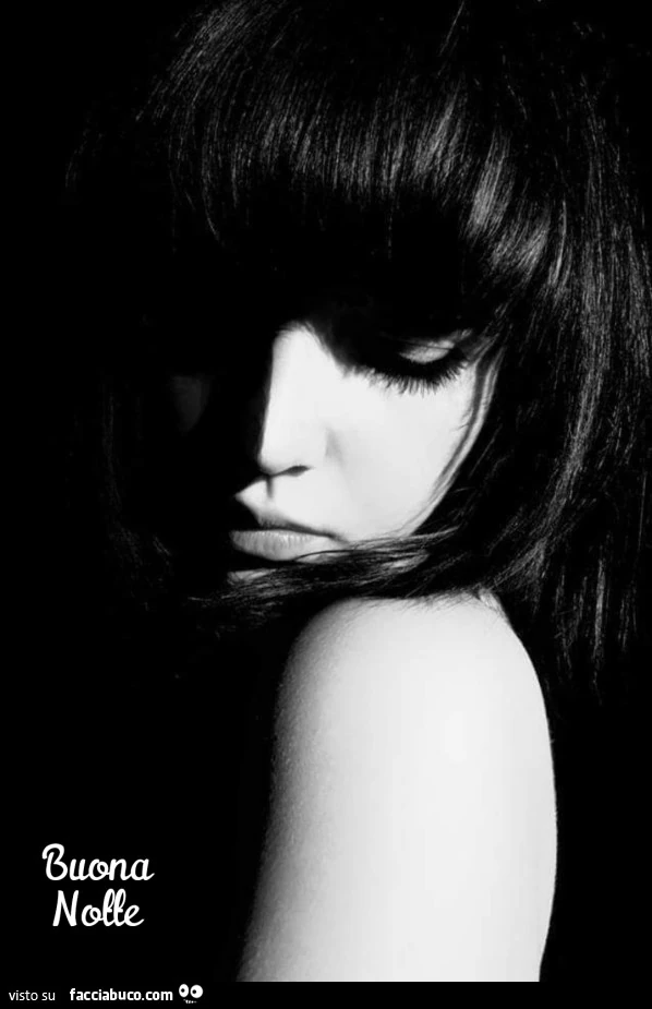 Capelli a caschetto. buona notte