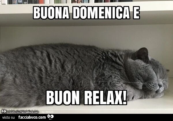 Buona domenica e buon relax