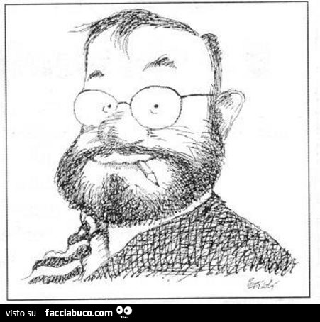 Caricatura di Umberto Eco