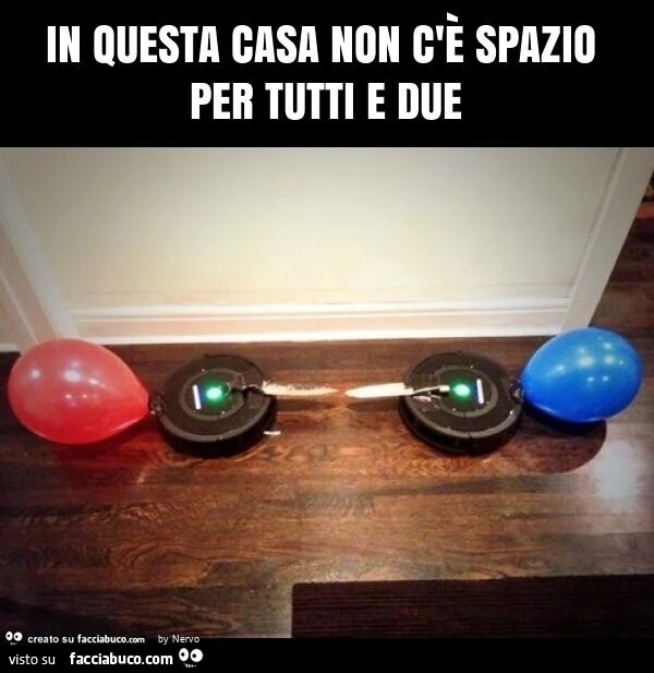 In questa casa non c'è spazio per tutti e due