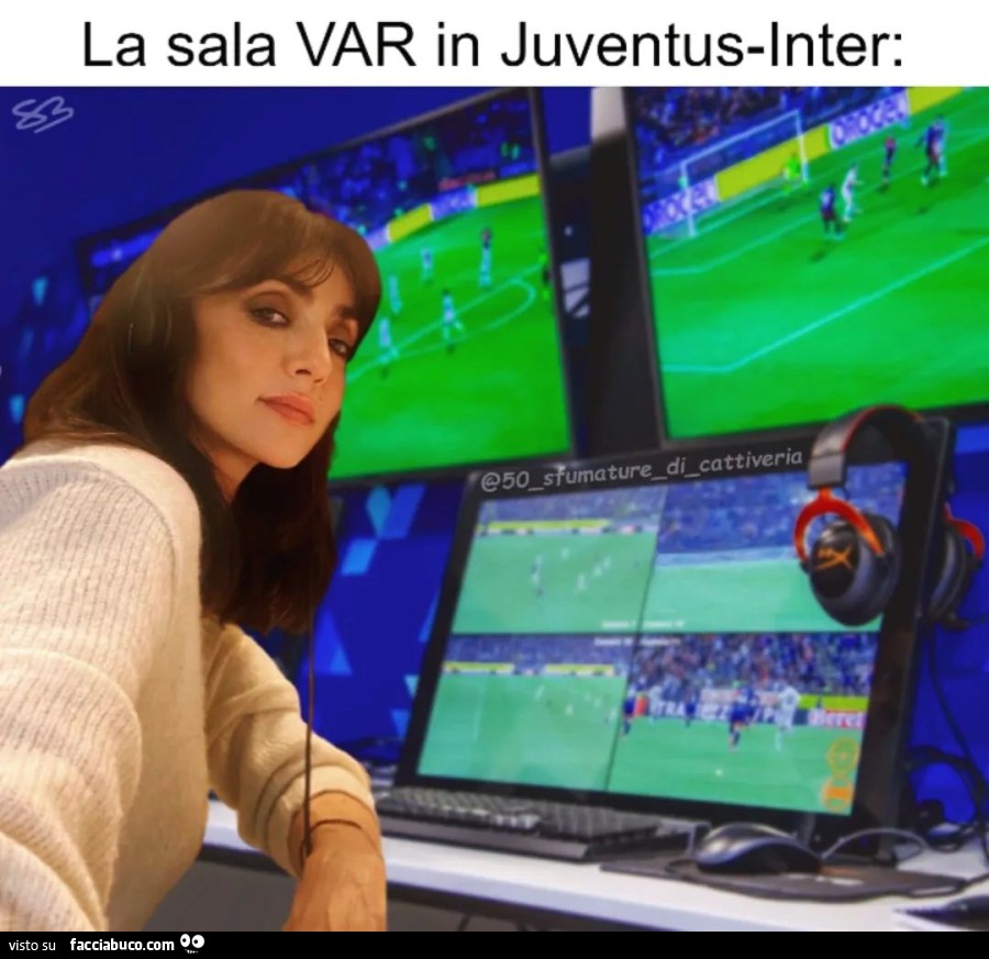 La sala VAR in Juventus-Inter