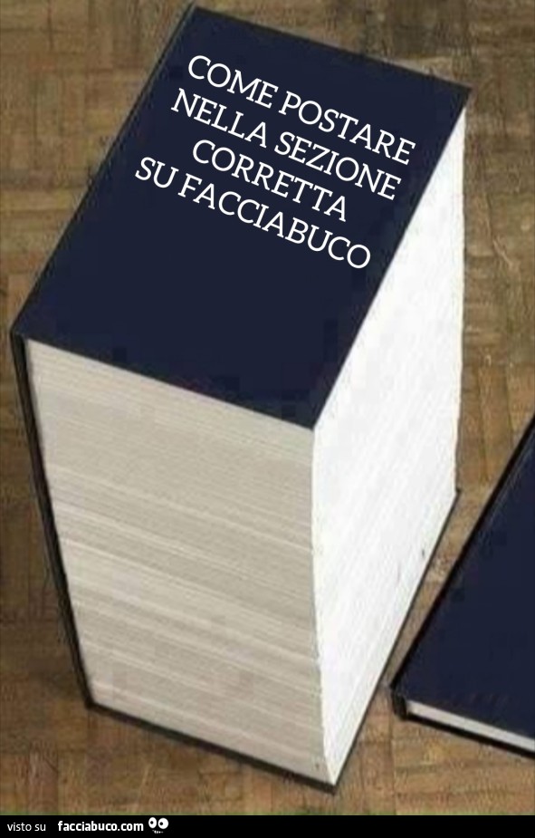 Come postare nella sezione corretta su facciabuco