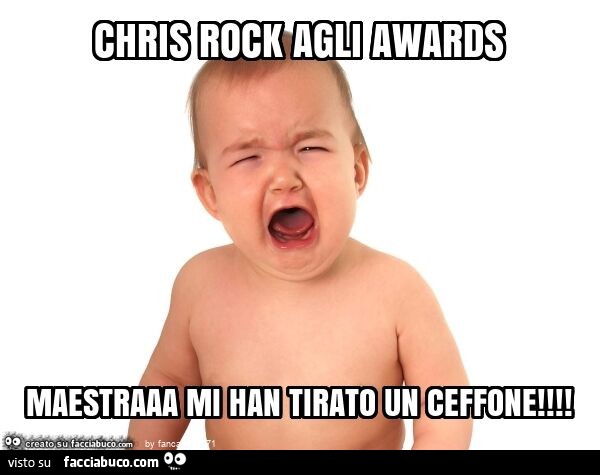 Chris rock agli awards maestraaa mi han tirato un ceffone