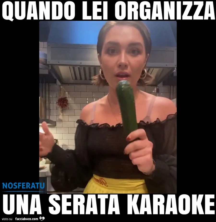 Quando lei organizza una serata karaoke
