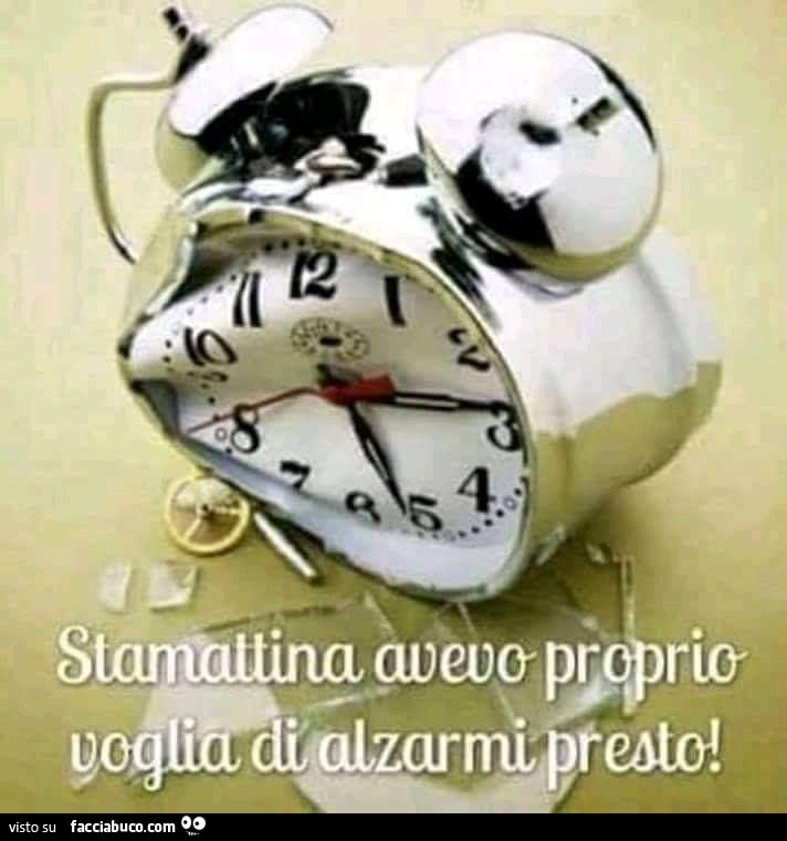 Svegliarsi presto