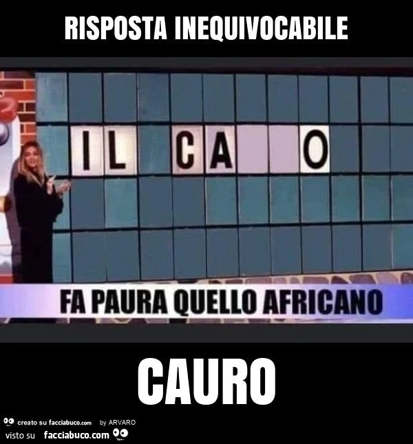 Risposta inequivocabile cauro