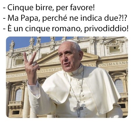 Papa Cinque Romano Birre