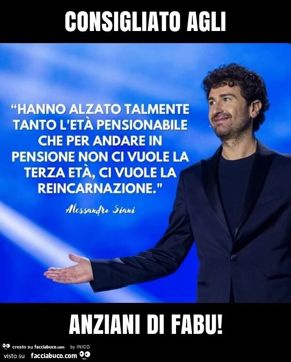 Consigliato agli anziani di fabu