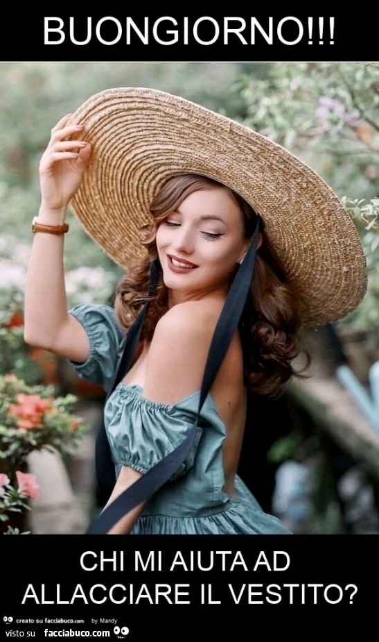 Buongiorno! chi mi aiuta ad allacciare il vestito?