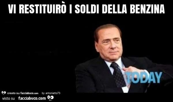 Vi restituirò i soldi della benzina