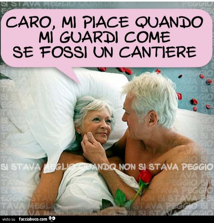 Caro mi piace quando mi guardi come se fossi un cantiere