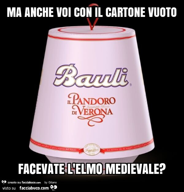 Ma anche voi con il cartone vuoto facevate l'elmo medievale?