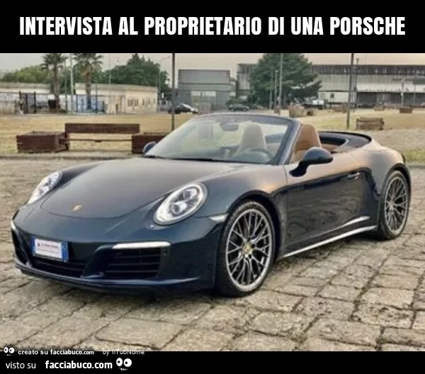 Intervista al proprietario di una porsche