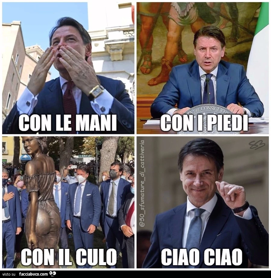 CON LE MANI CON I PIEDI CON IL CULO CIAO CIAO