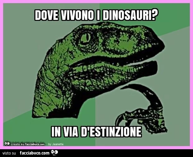Dove vivono i dinosauri? In via d'estinzione