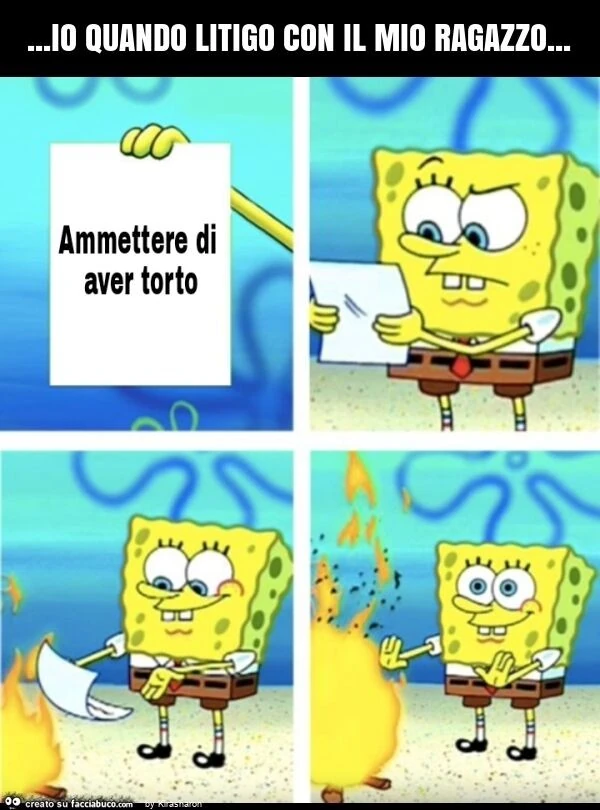 Io quando litigo con il mio ragazzo