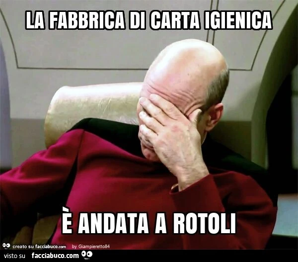 La fabbrica di carta igienica È andata a rotoli