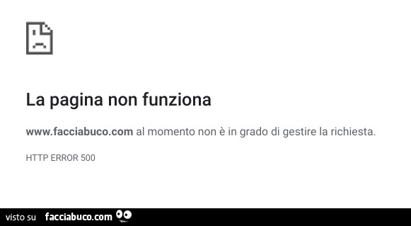 La pagina non funziona