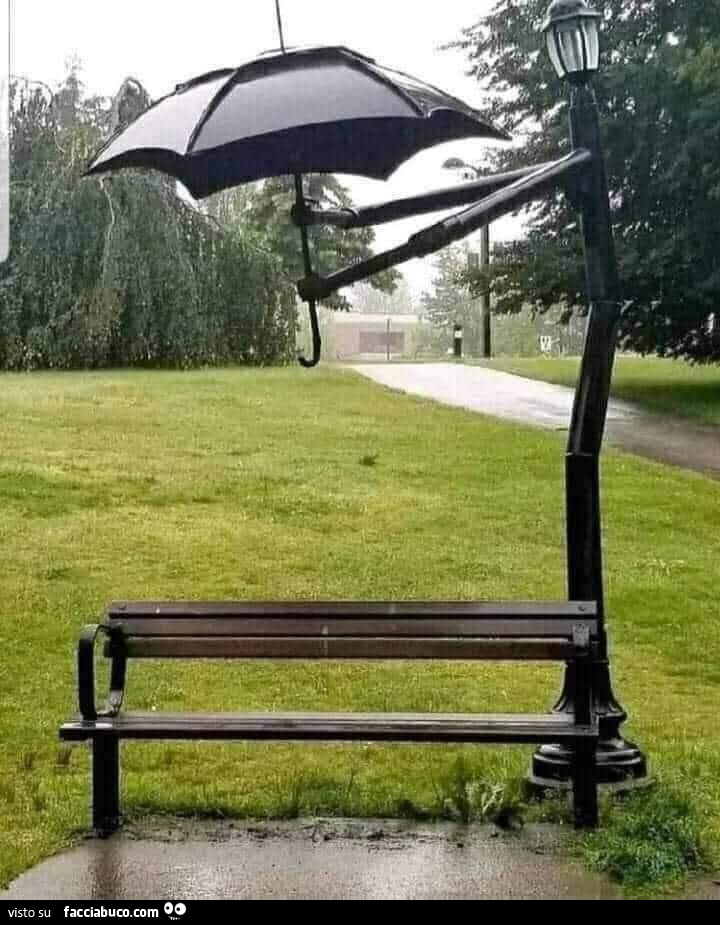 Panchina con ombrello