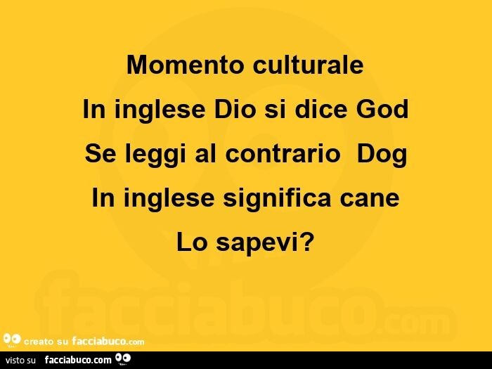 Come Si Dice Dio In Inglese