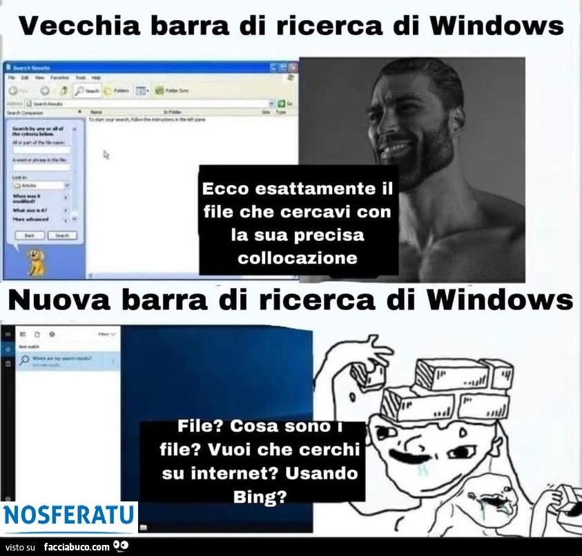 Nuova barra di ricerca di windows 11