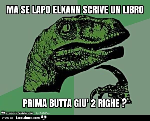 Ma se lapo elkann scrive un libro prima butta giù 2 righe?