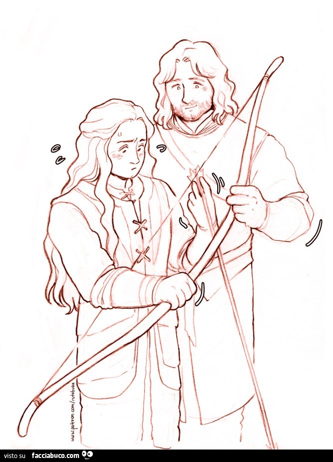 Faramir, Eowyn con l'arco