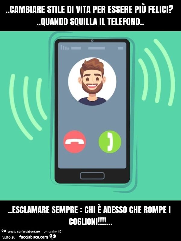 Cambiare stile di vita per essere più felici? . Quando squilla il