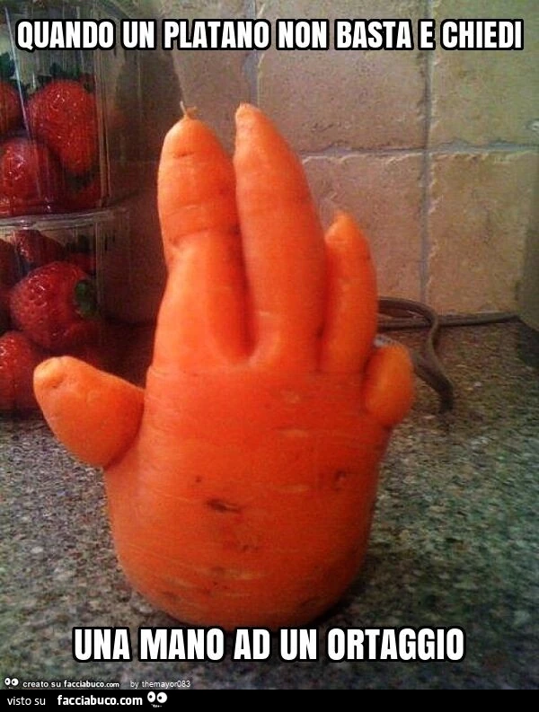 Quando un platano non basta e chiedi una mano ad un ortaggio
