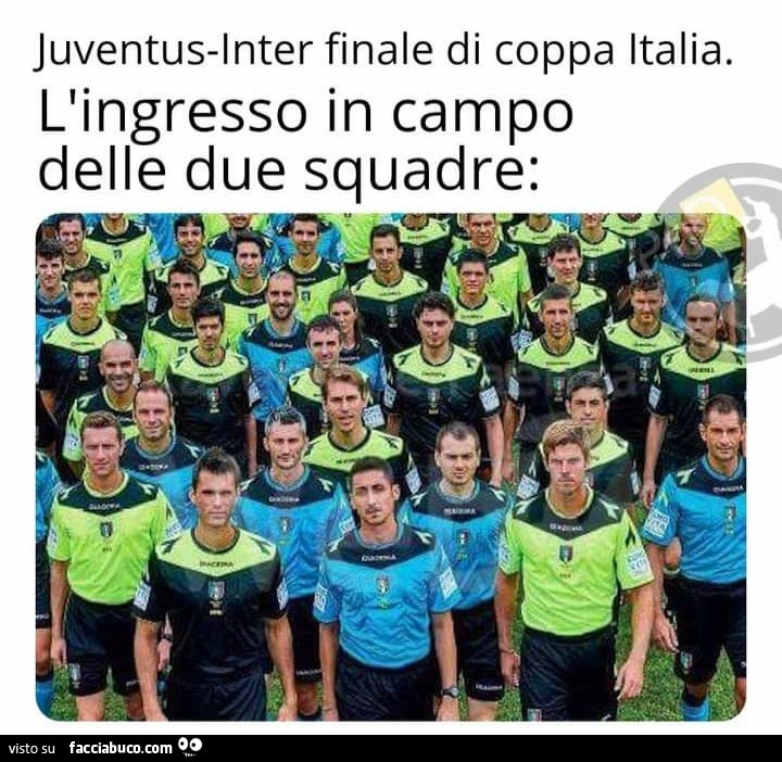 Juventus inter finale di coppa Italia l'ingresso in campo