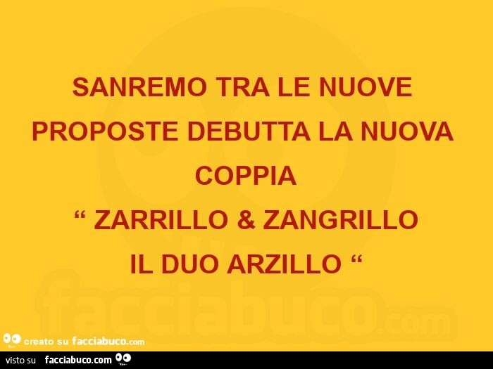Sanremo tra le nuove proposte debutta la nuova coppia zarrillo & zangrillo il duo arzillo