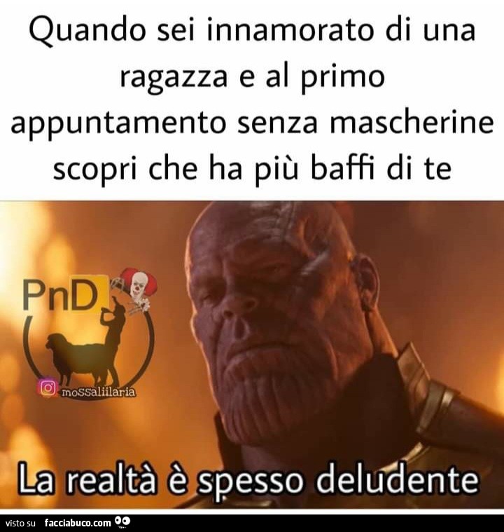 Quando sei innamorato di una ragazza e al primo appuntamento senza mascherina