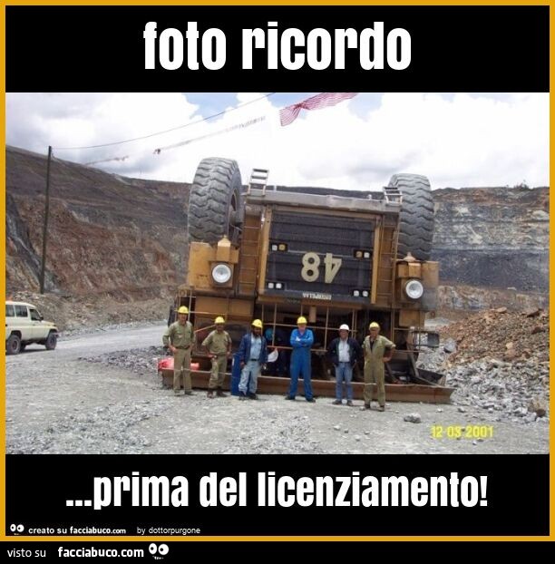 Foto ricordo… prima del licenziamento