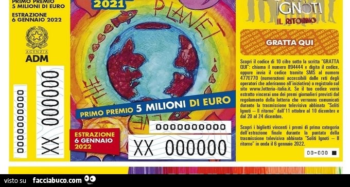 Biglietto Lotteria Italia 2021-2022